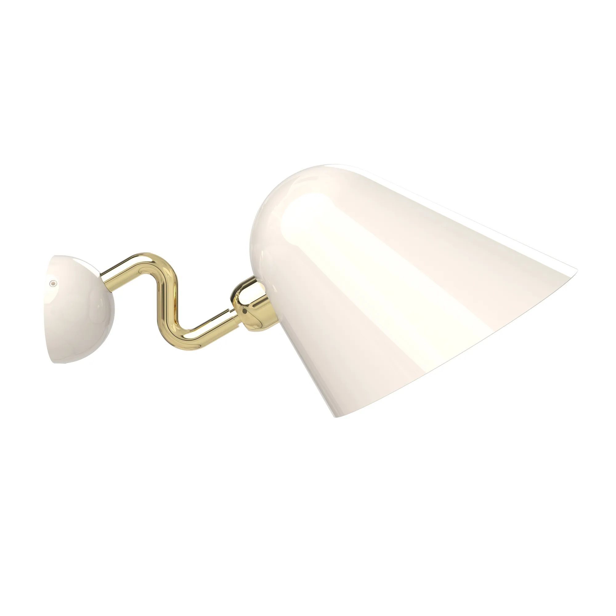 Beghina Applique in Brass / Glossy White, code TBE200-0923