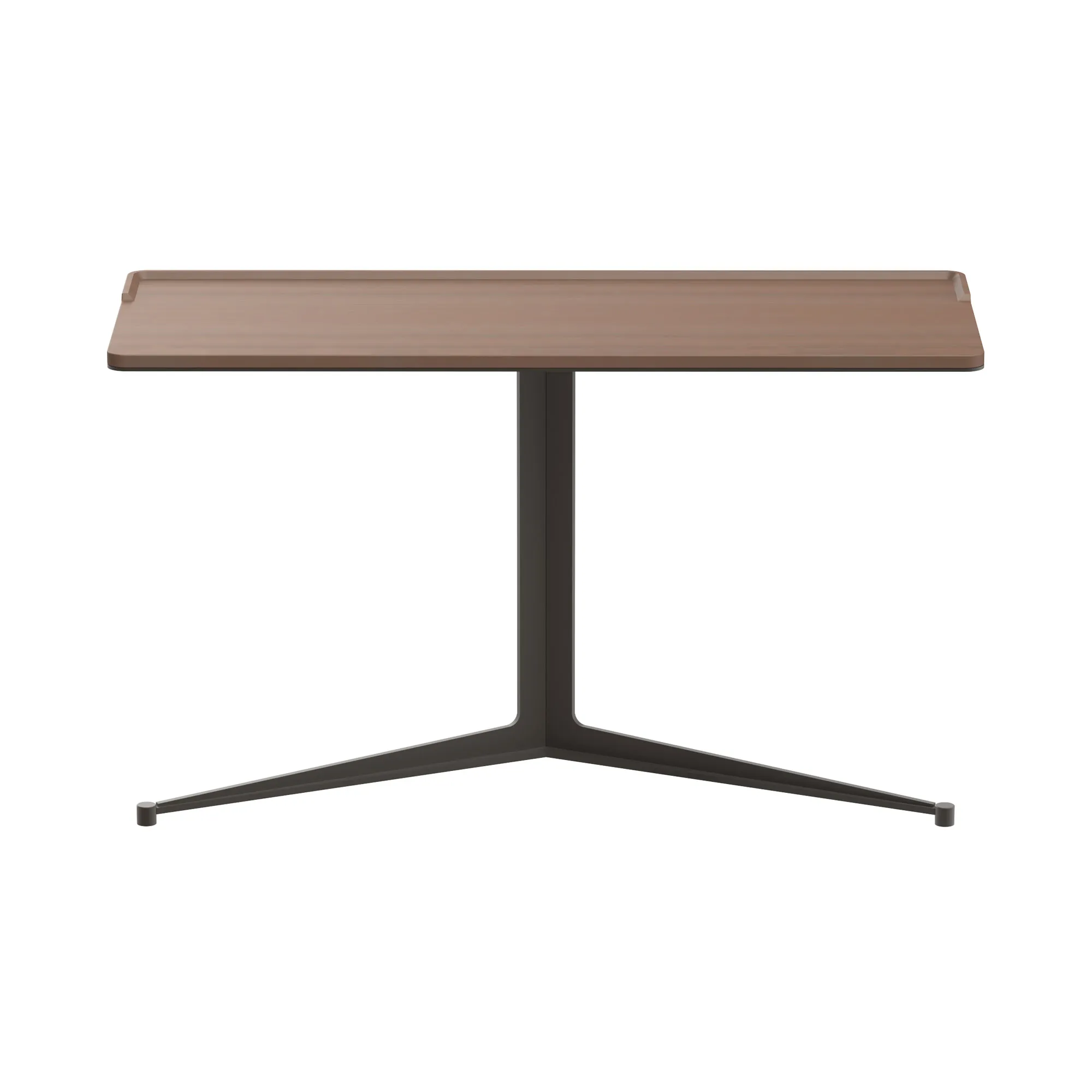 Pupitre desk with a burnished iron base and satin walnut top, code TWP600-1438