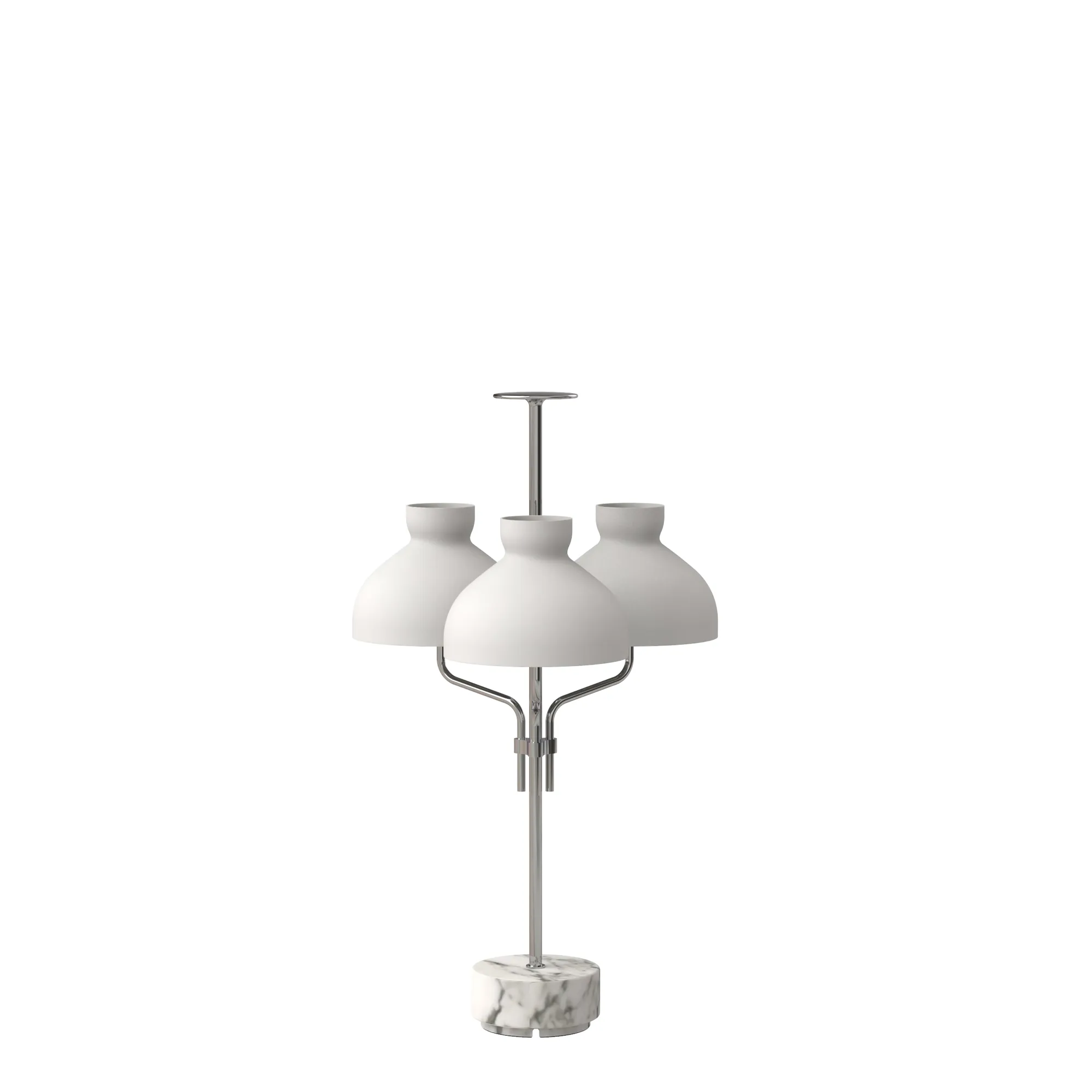 Arenzano Tre Fiamme in Carrara Marble / Chrome / White glass, code TAR320-1501