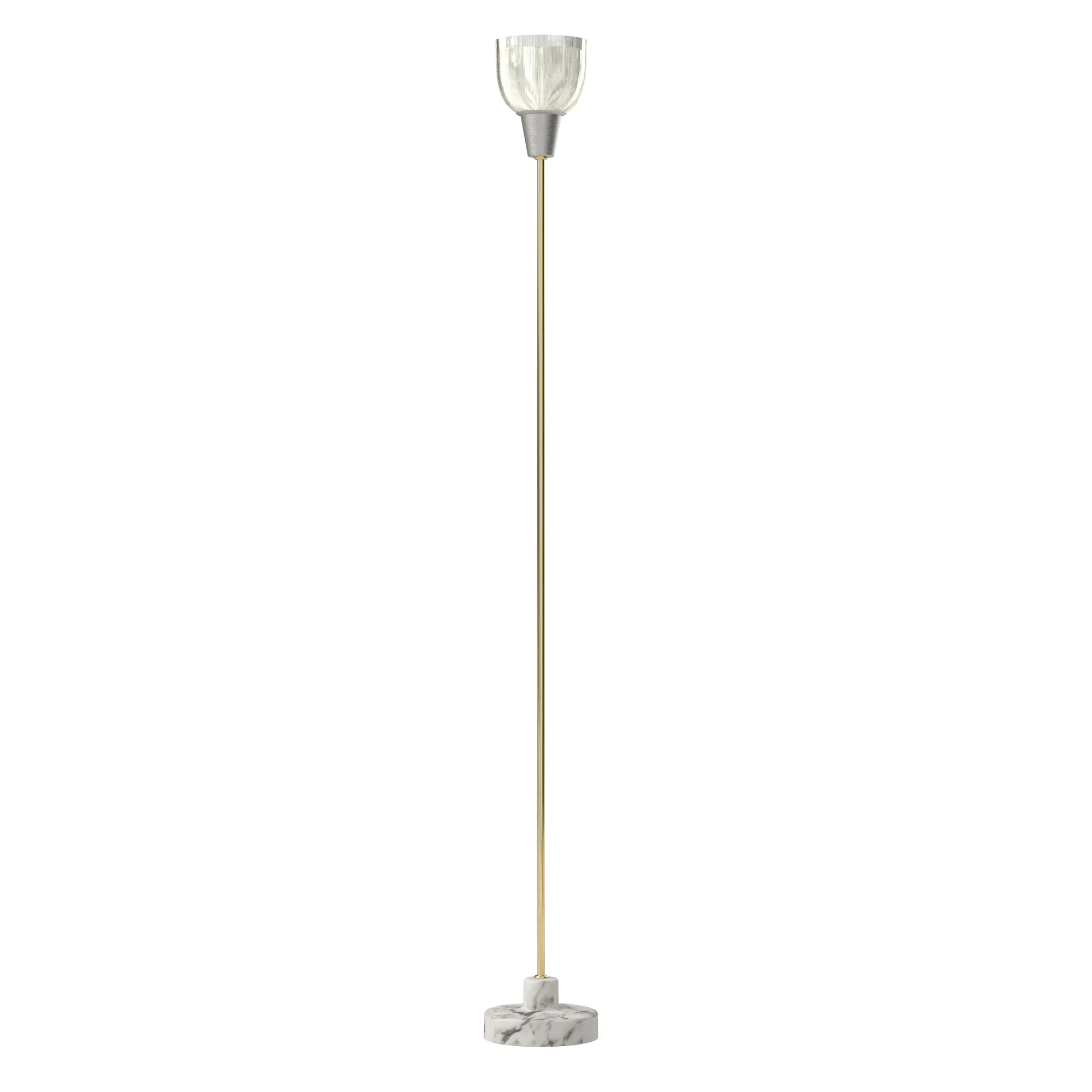 Coppa Aperta Piantana in Brass / Carrara Marble, code TCA400-1509
