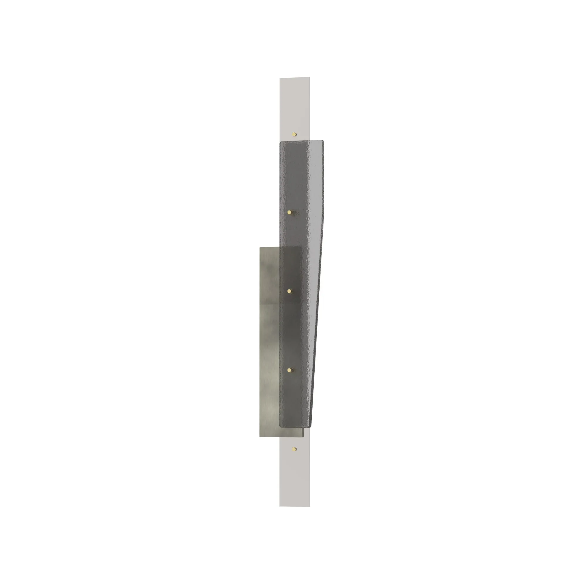 Corso Italia wall lamp composition D in steel, rough nickel and grey glass