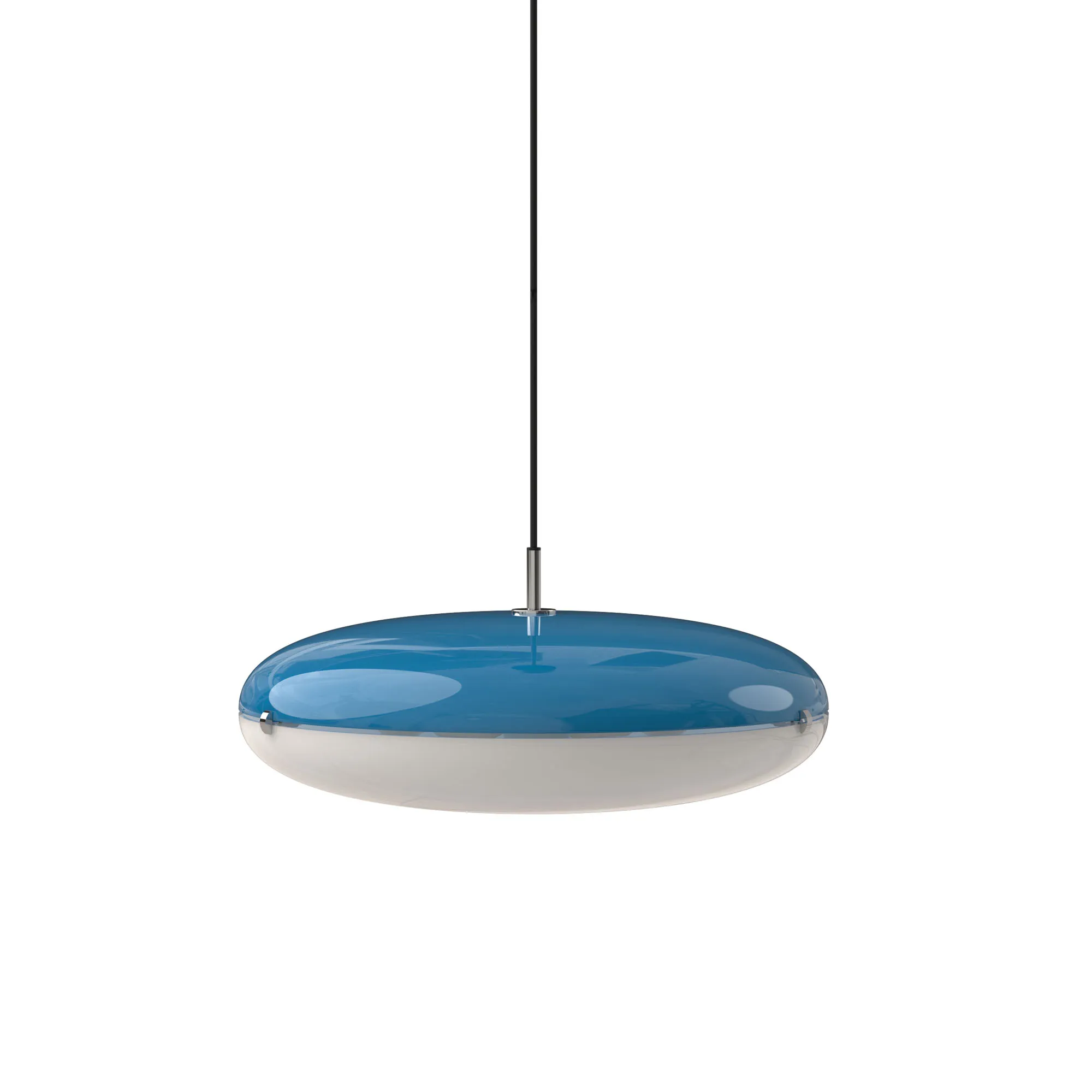 Luna Sospensione in Chrome/glossy white and blue, code TLU100-0167