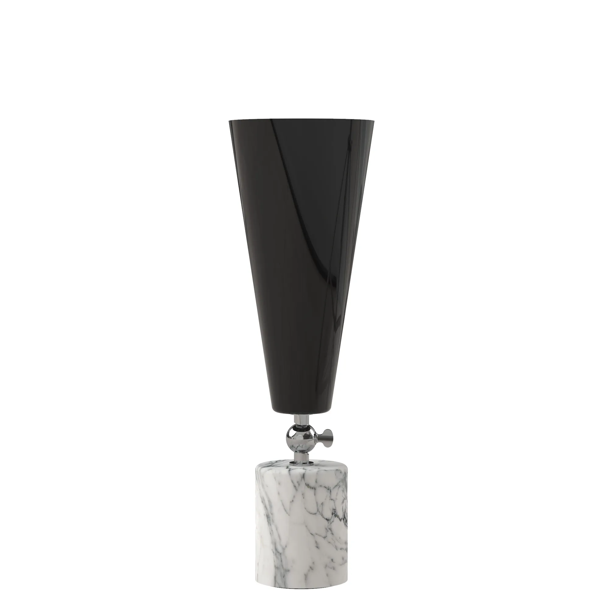 Vox in (h40cm) Glossy Black / Carrara Marble, code TVO300-2415