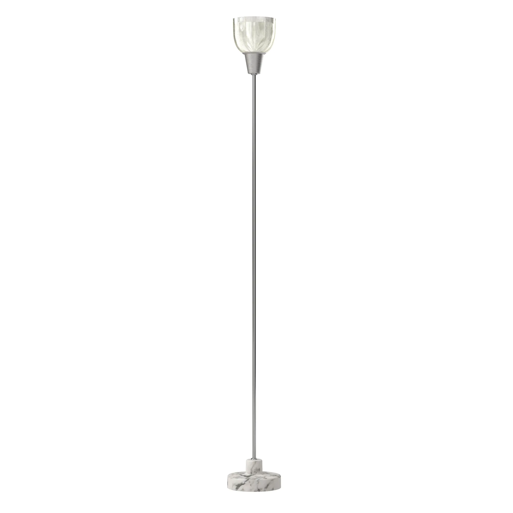 Coppa Aperta Piantana in Chrome / Carrara Marble, code TCA400-1501
