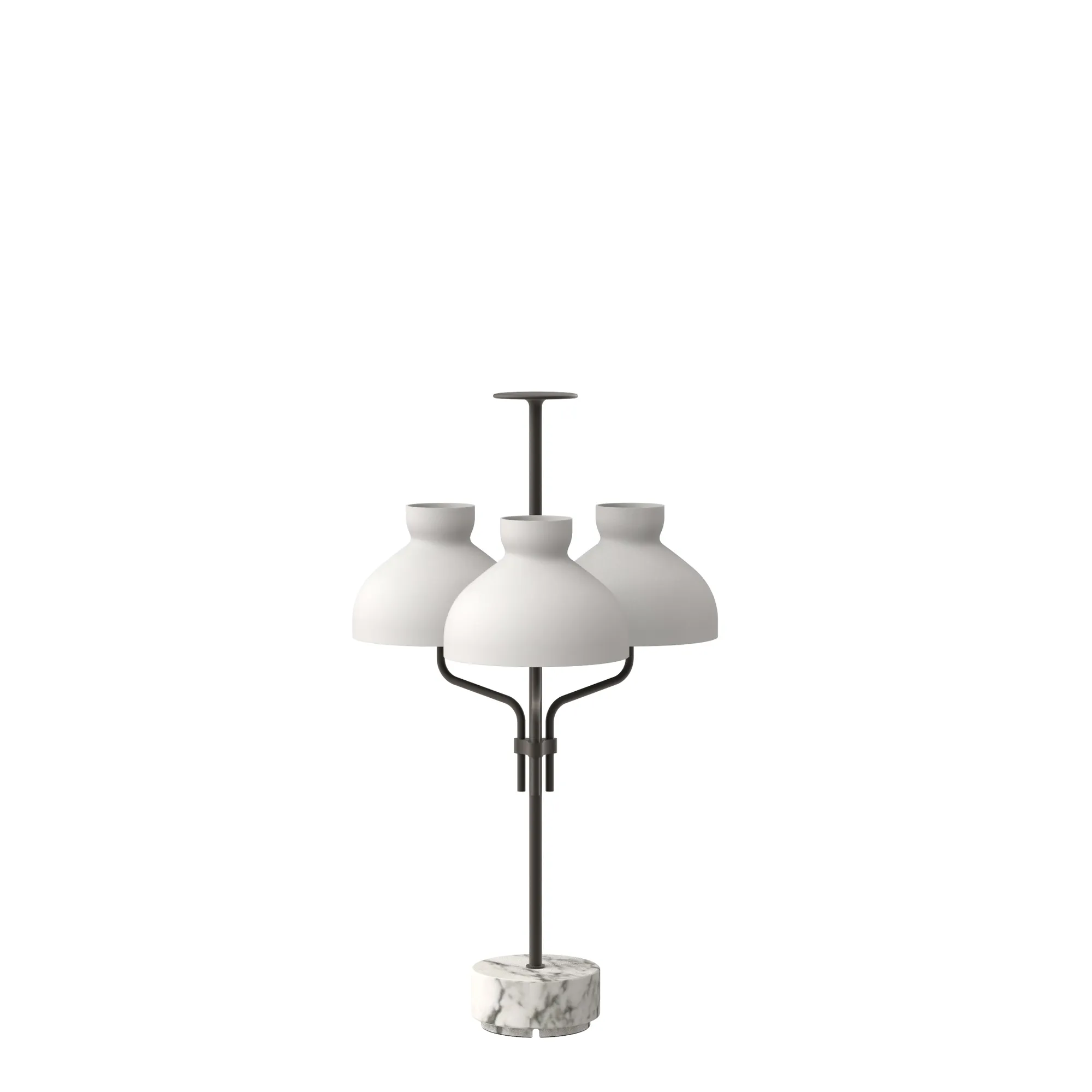 Arenzano Tre Fiamme in Carrara Marble / Satin Bronze / White glass, code TAR320-1514