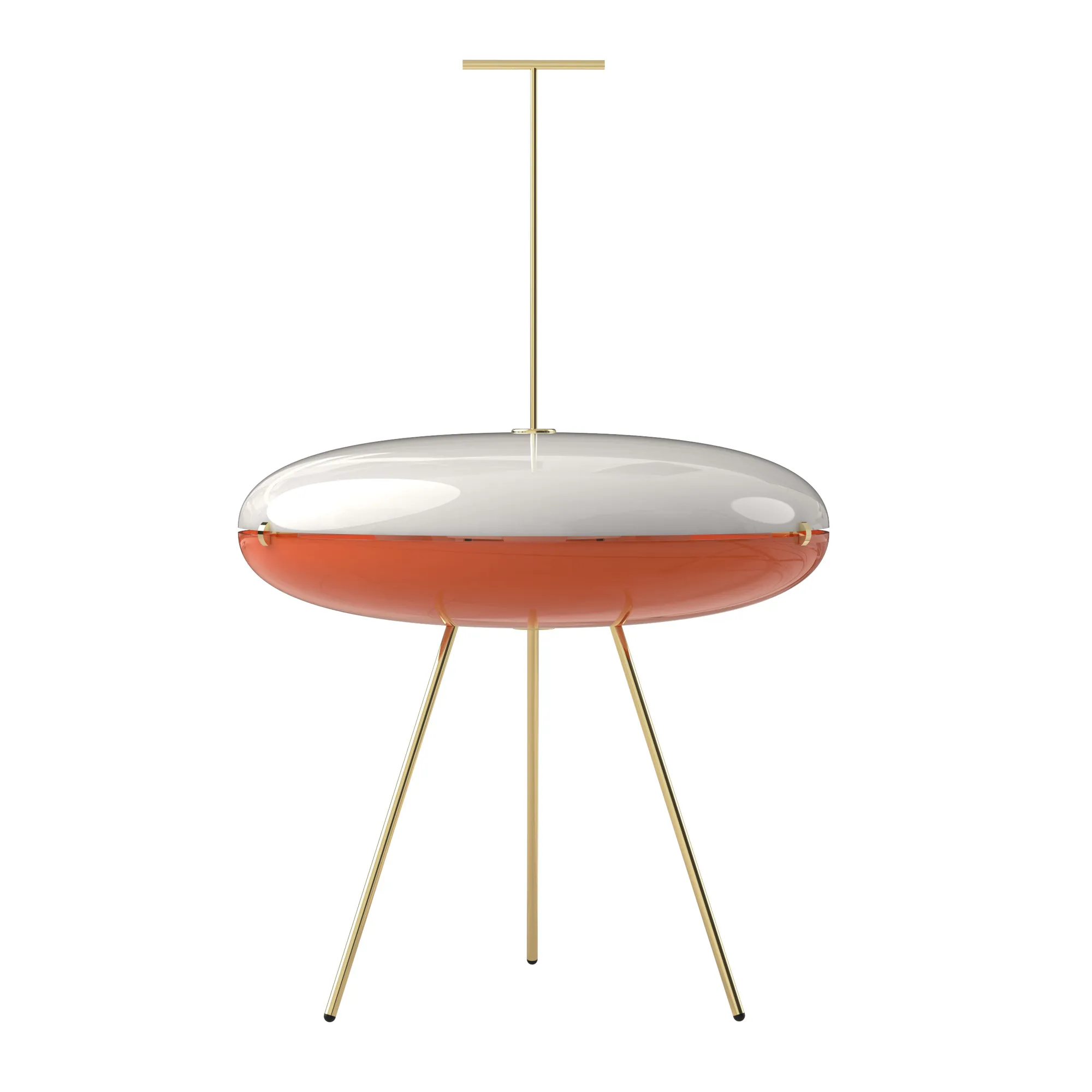 Luna Orizzontale in Brass / White & Orange plastic, code TLU400-0968