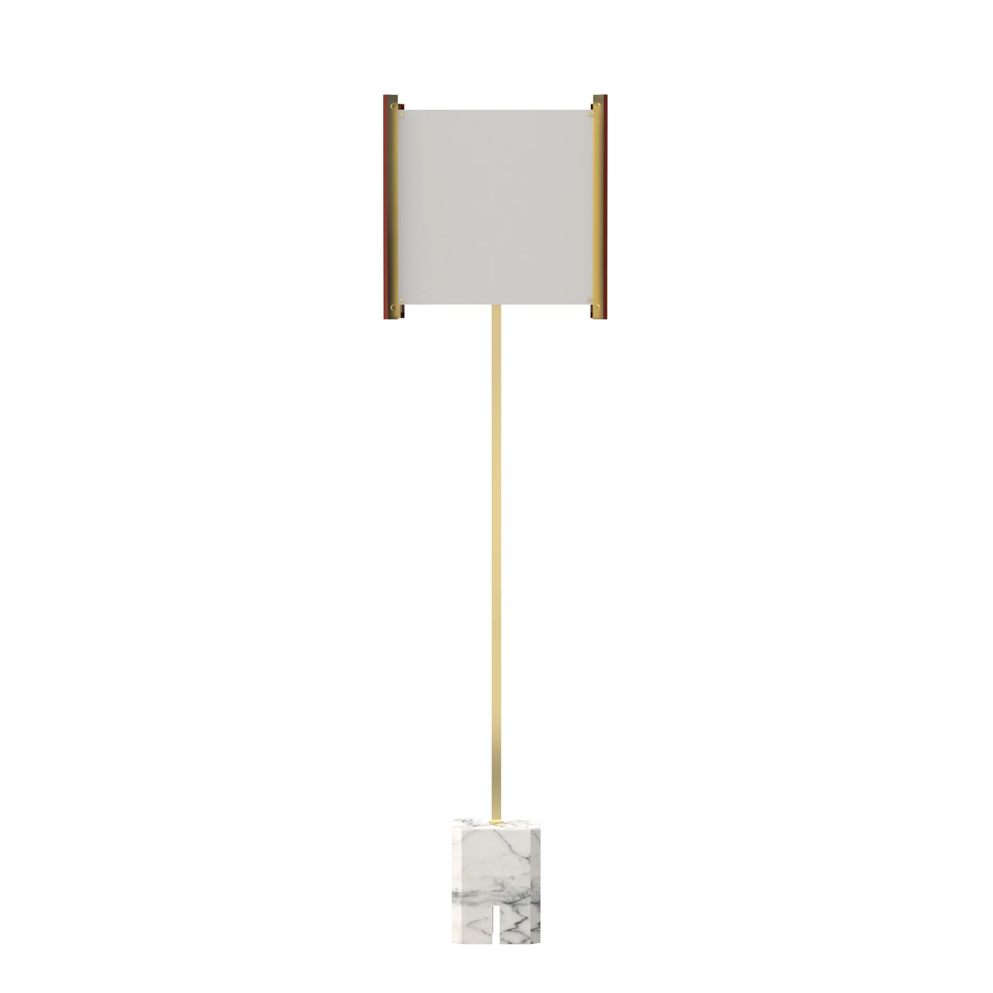 Prisma in Cubo / Brass / Carrara marble, code TPS410-0915
