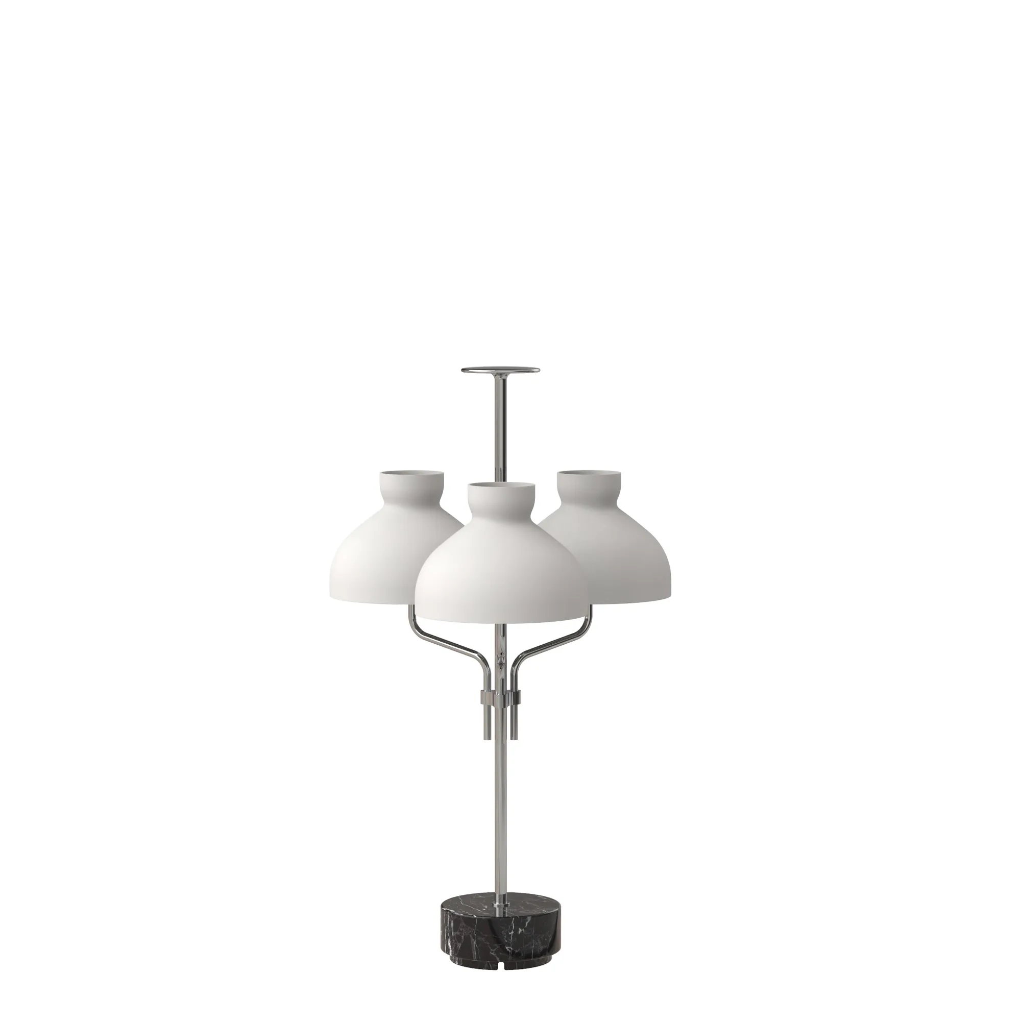 Arenzano Tre Fiamme in Marquinia Marble / Chrome / White glass, code TAR320-1601