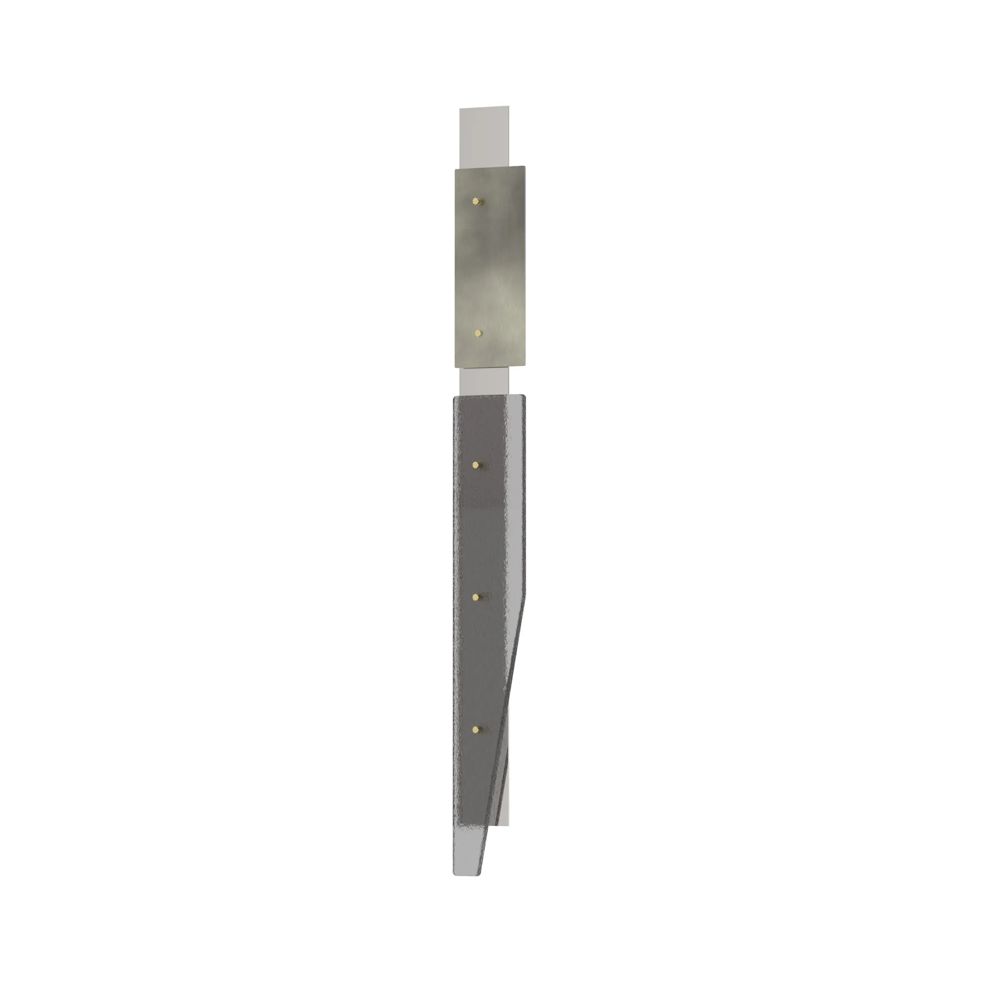 Corso Italia wall lamp composition F in steel, rough nickel and grey glass