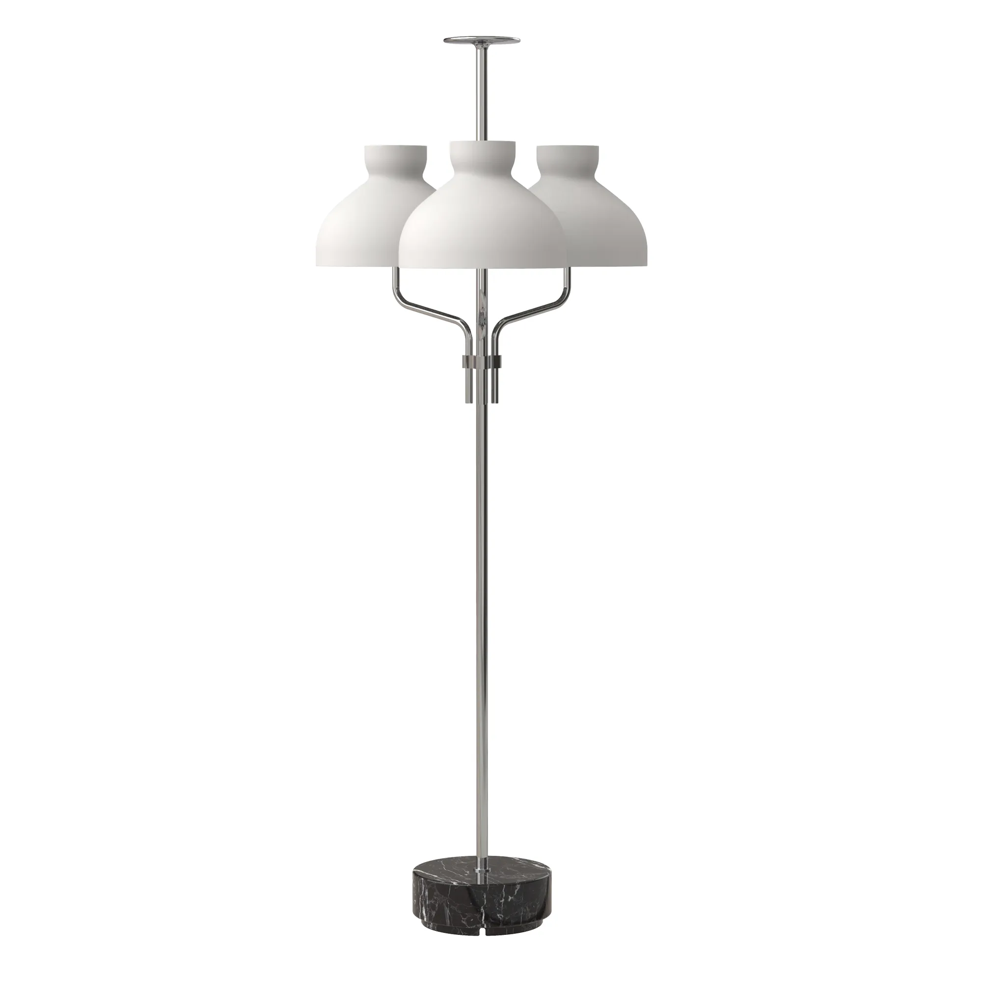Arenzano Tre Fiamme in Marquinia Marble / Chrome / White glass, code TAR400-1601