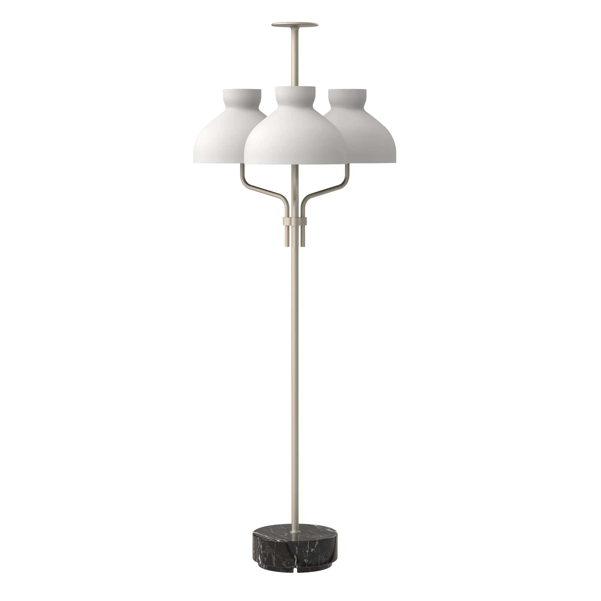 Arenzano Tre Fiamme in Marquinia Marble / Satin Nickel / White glass, code TAR400-1605