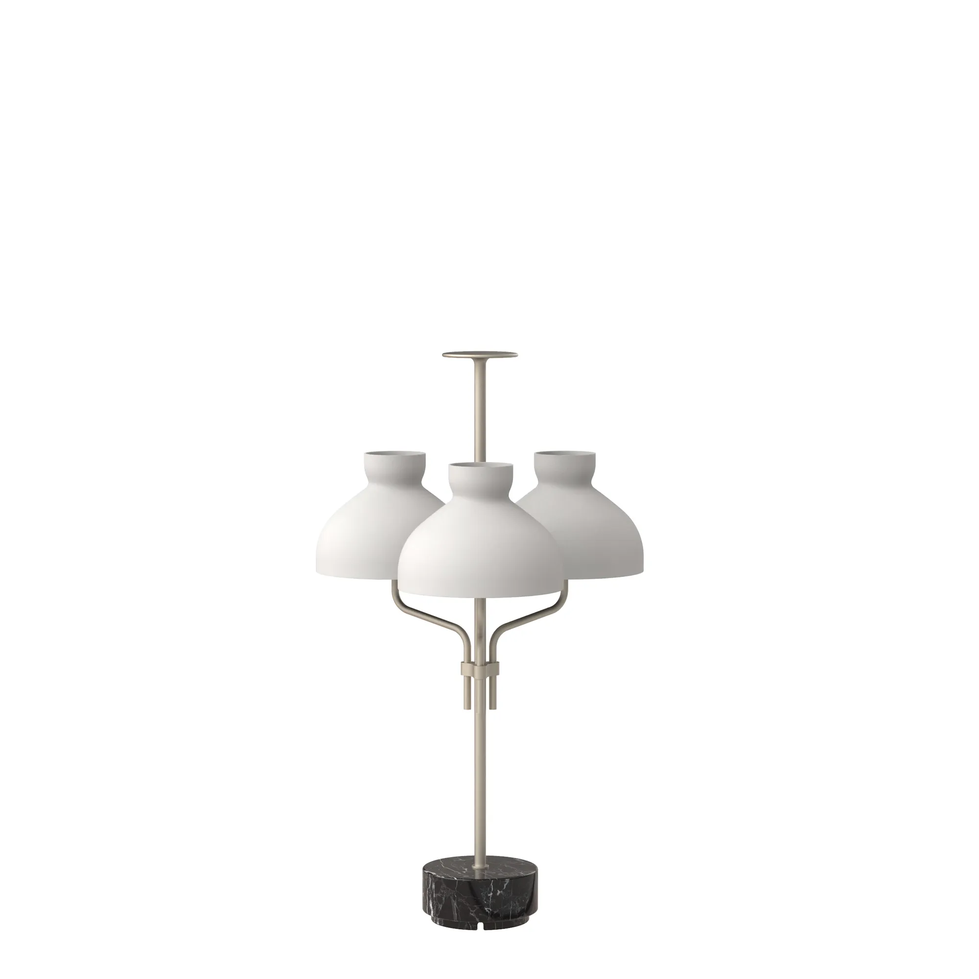 Arenzano Tre Fiamme in Marquinia Marble / Satin Nickel / White glass, code TAR320-1605