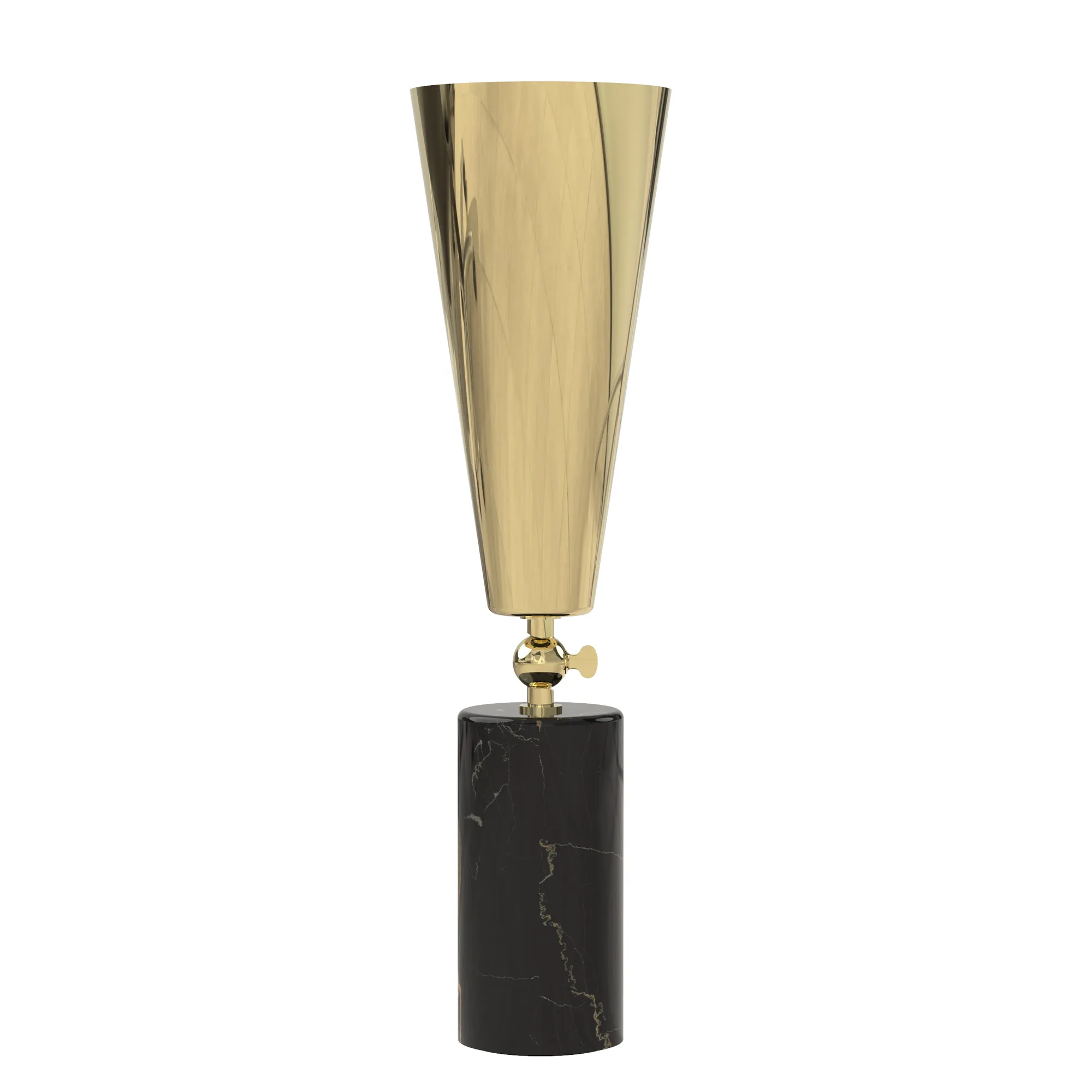 Vox in (h46cm) Brass / Portoro Marble, code TVO310-0950