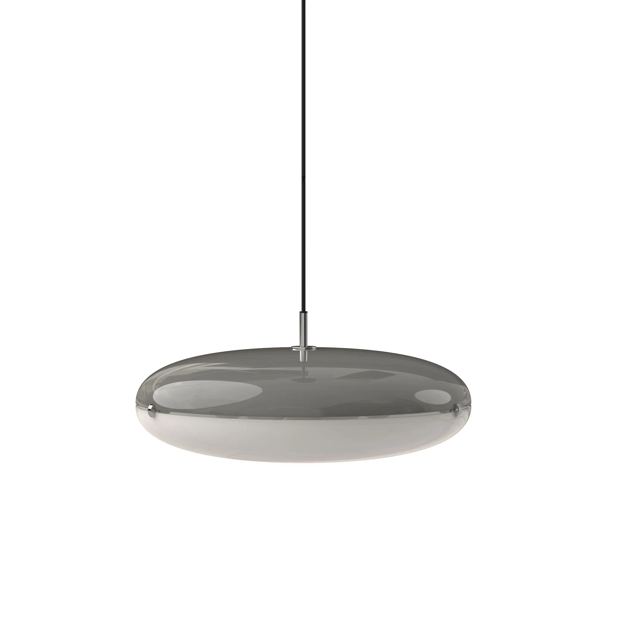 Luna Sospensione in Chrome/glossy white and grey, code TLU100-0968