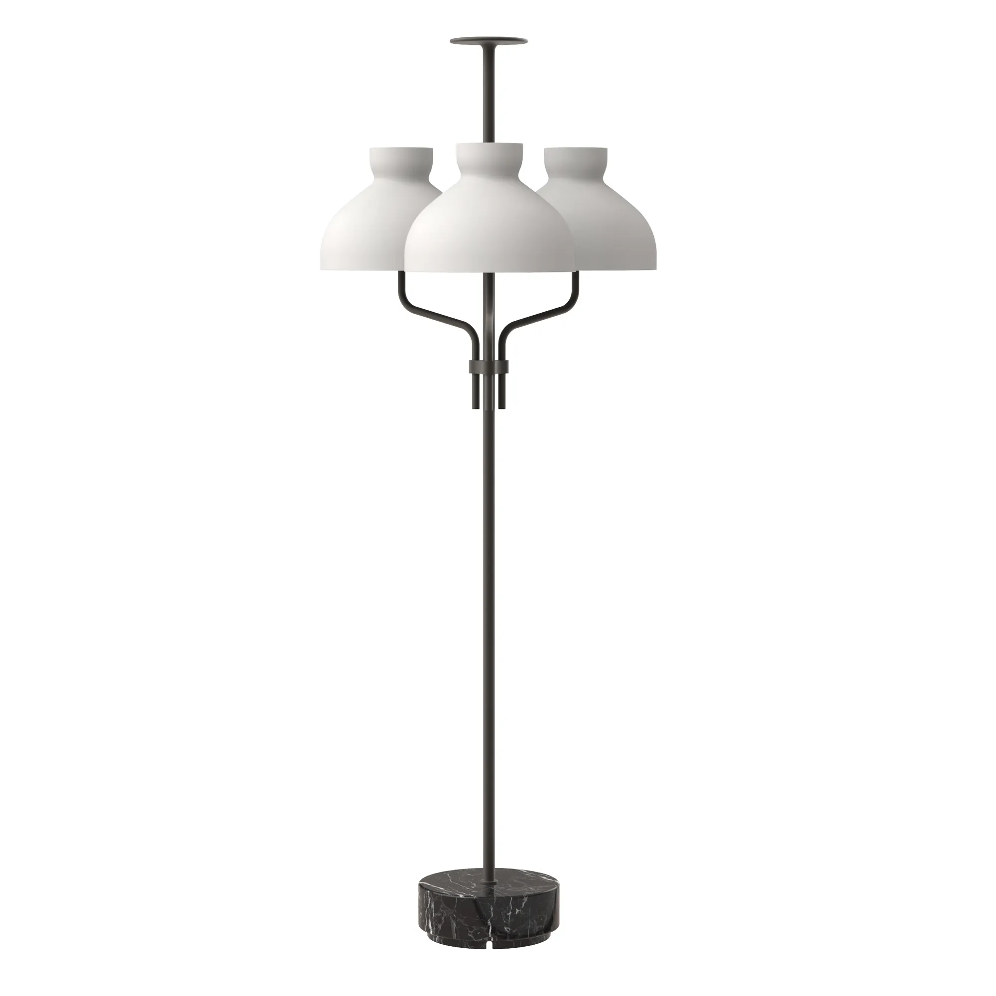 Arenzano Tre Fiamme in Marquinia Marble / Satin Bronze / White glass, code TAR400-1614