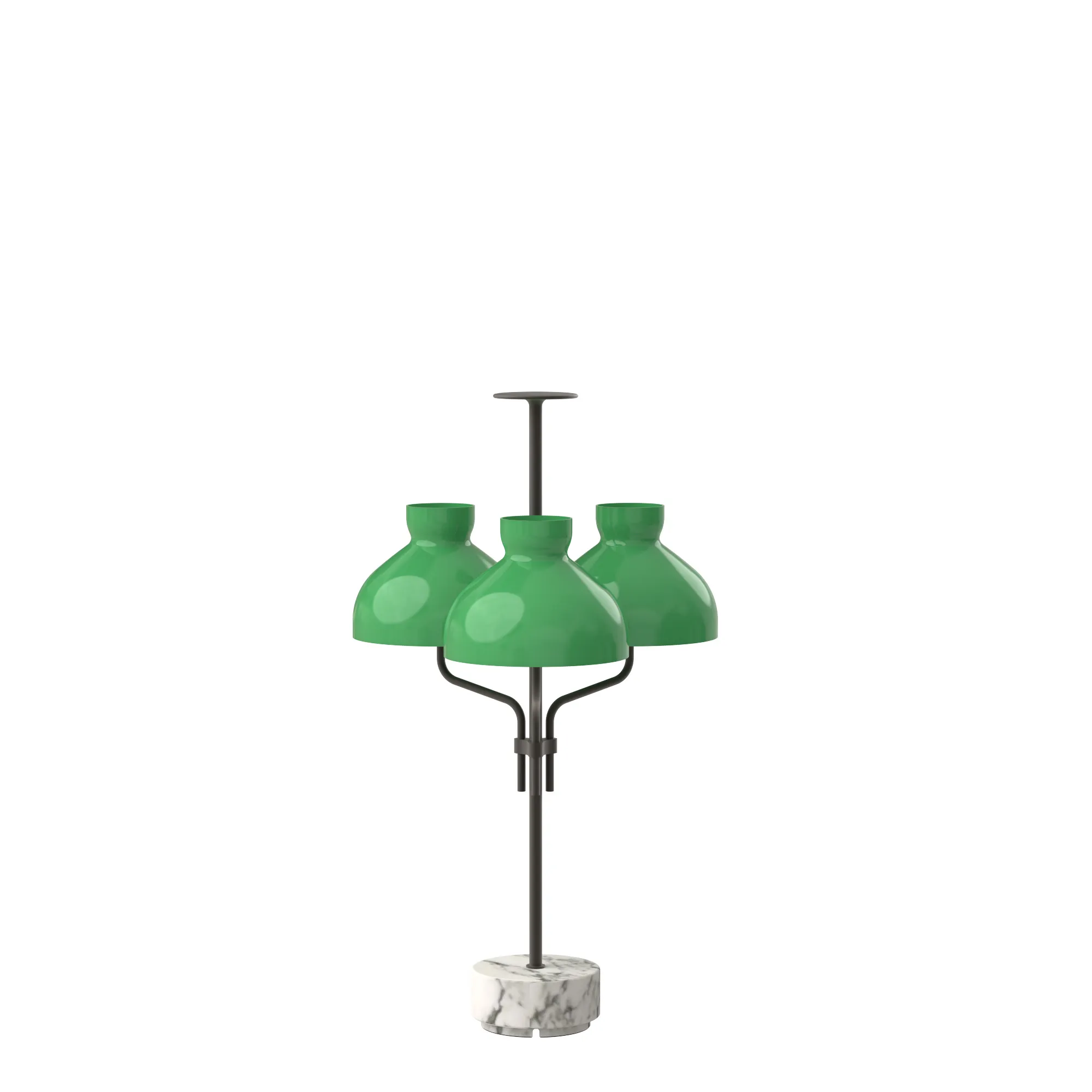 Arenzano Tre Fiamme in Carrara Marble / Satin Bronze / Green glass, code TAR320-1514-G