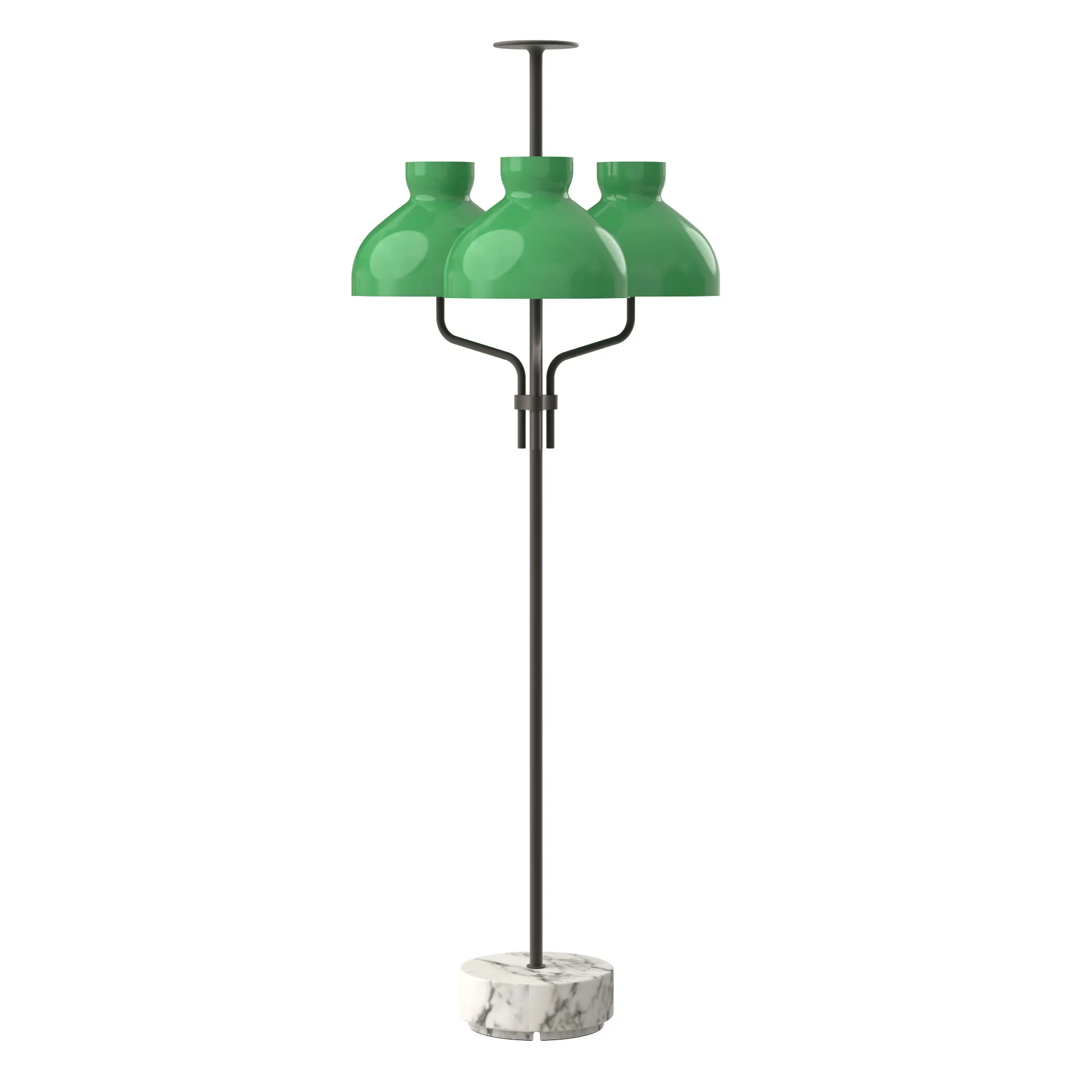 Arenzano Tre Fiamme in Carrara Marble / Satin Bronze / Green glass, code TAR400-1514-G