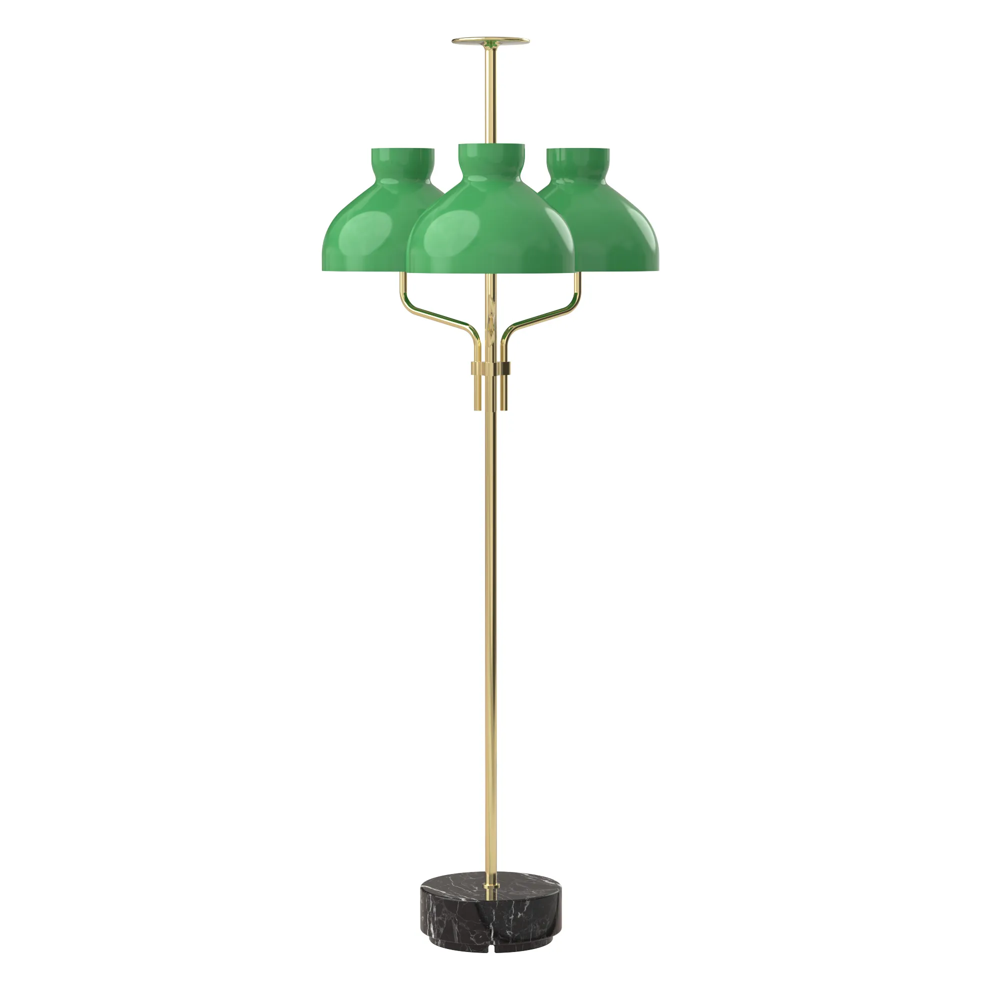 Arenzano Tre Fiamme in Marquinia Marble / Brass / Green glass, code TAR400-1609-G