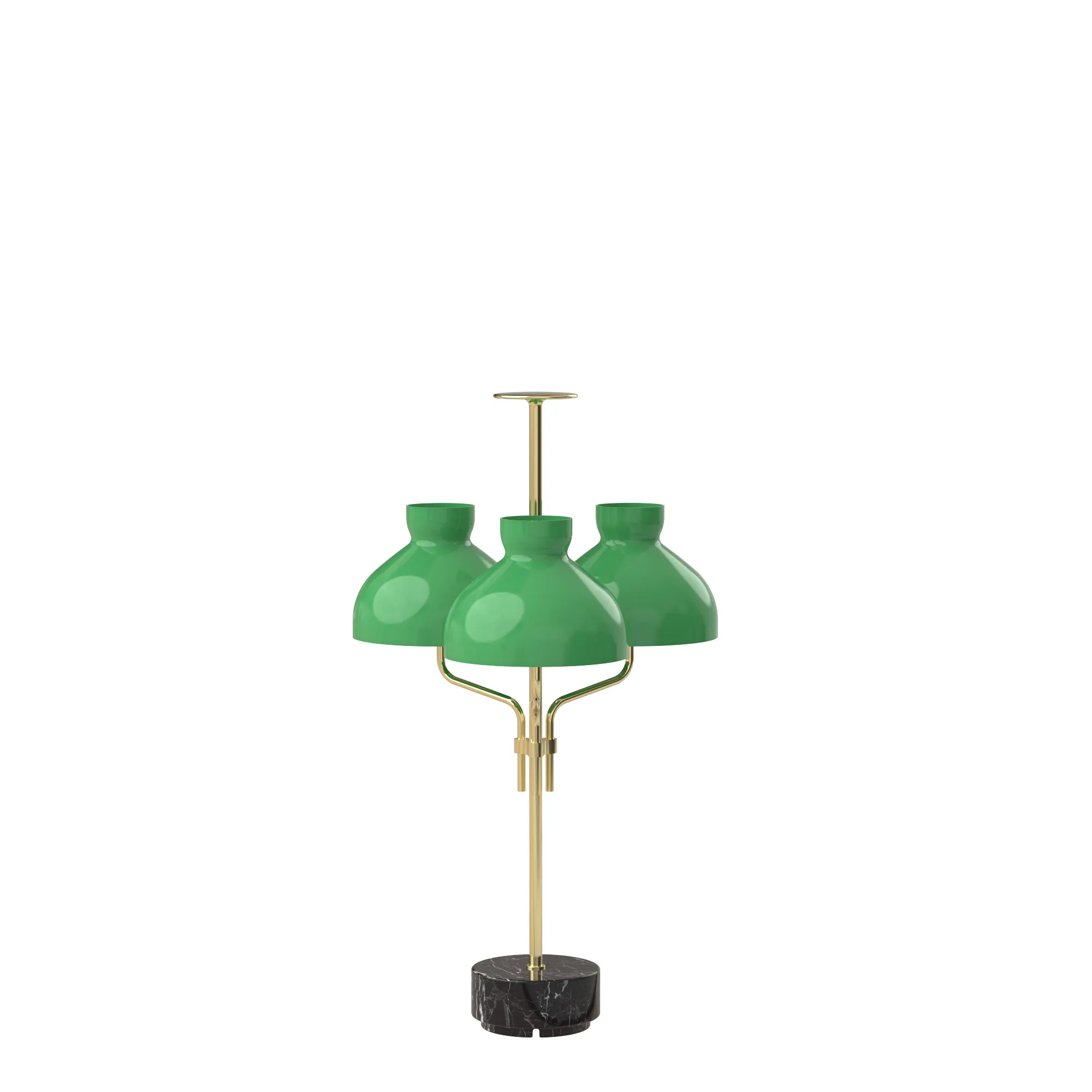 Arenzano Tre Fiamme in Marquinia Marble / Brass / Green glass, code TAR320-1609-G