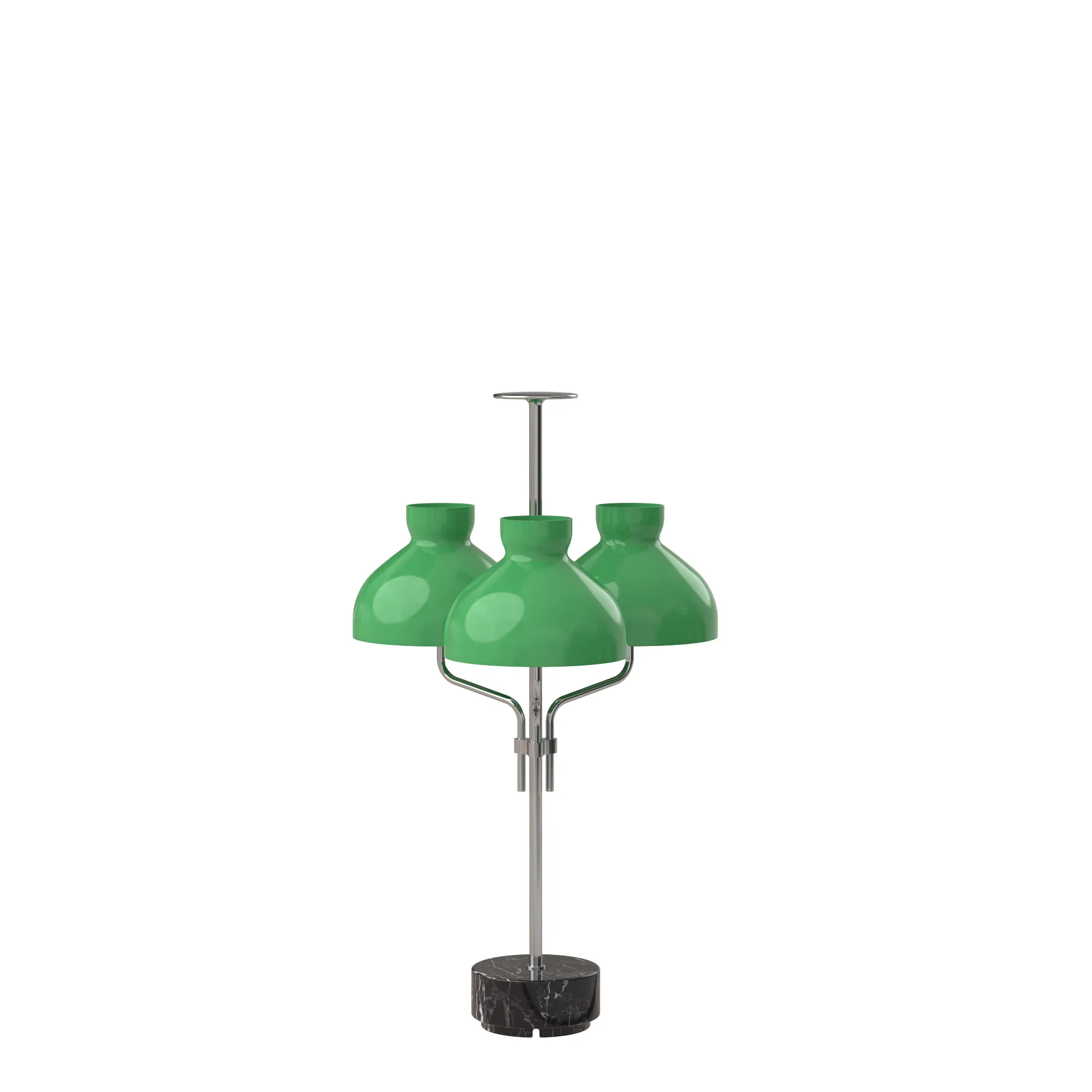 Arenzano Tre Fiamme in Marquinia Marble / Chrome / Green glass, code TAR320-1601-G