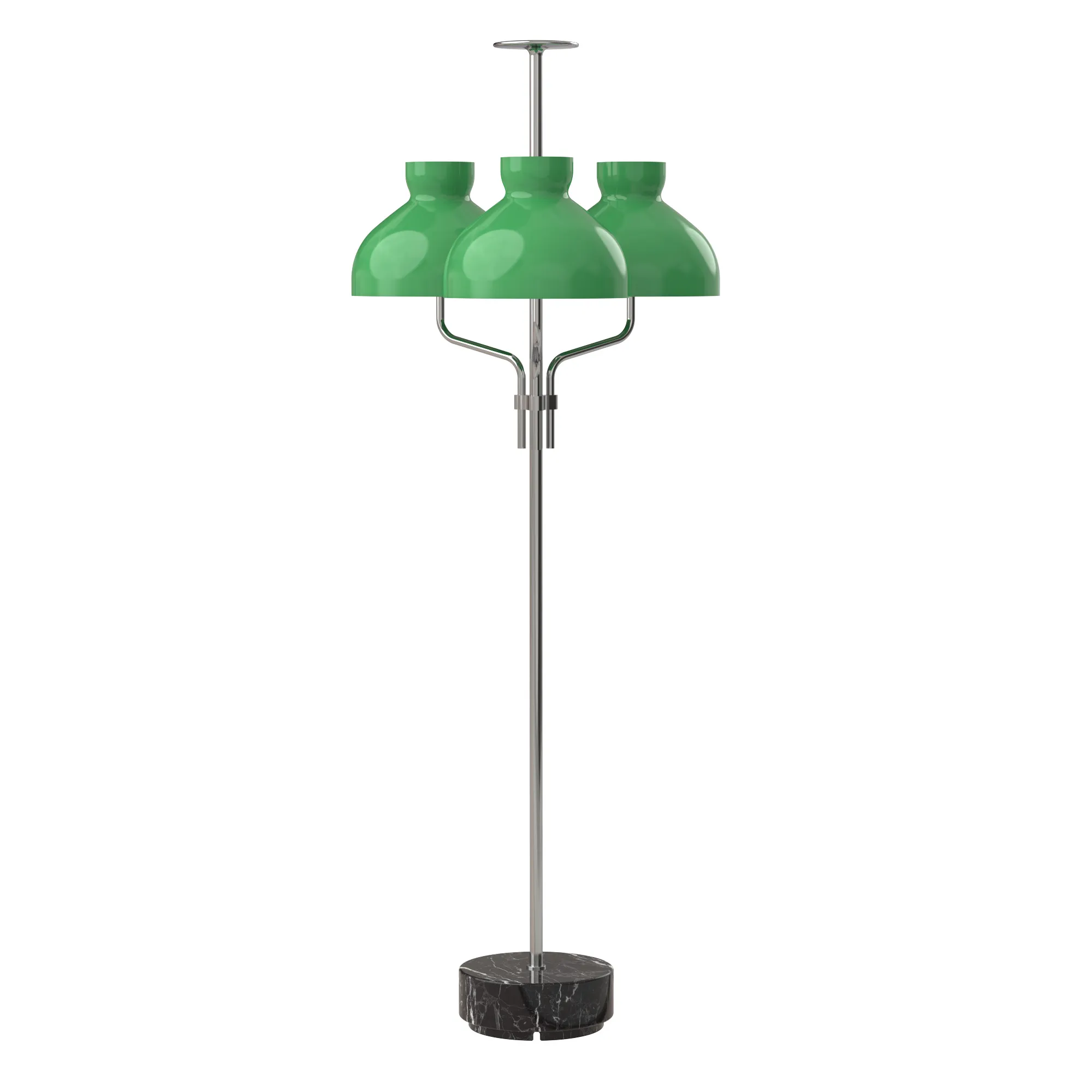 Arenzano Tre Fiamme in Marquinia Marble / Chrome / Green glass, code TAR400-1601-G