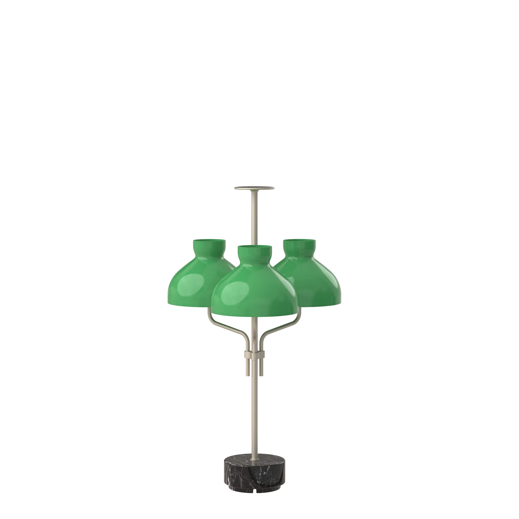 Arenzano Tre Fiamme in Marquinia Marble / Satin Nickel / Green glass, code TAR320-1605-G