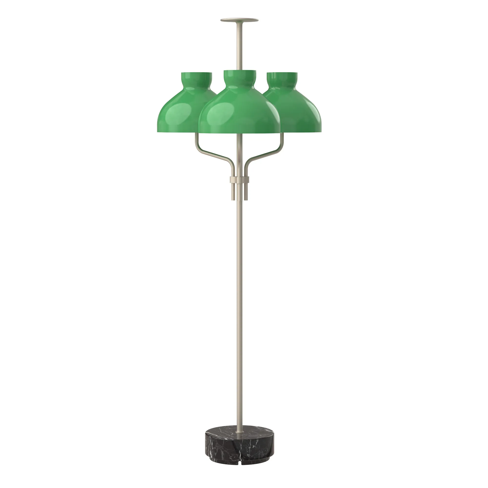 Arenzano Tre Fiamme in Marquinia Marble / Satin Nickel / Green glass, code TAR400-1605-G