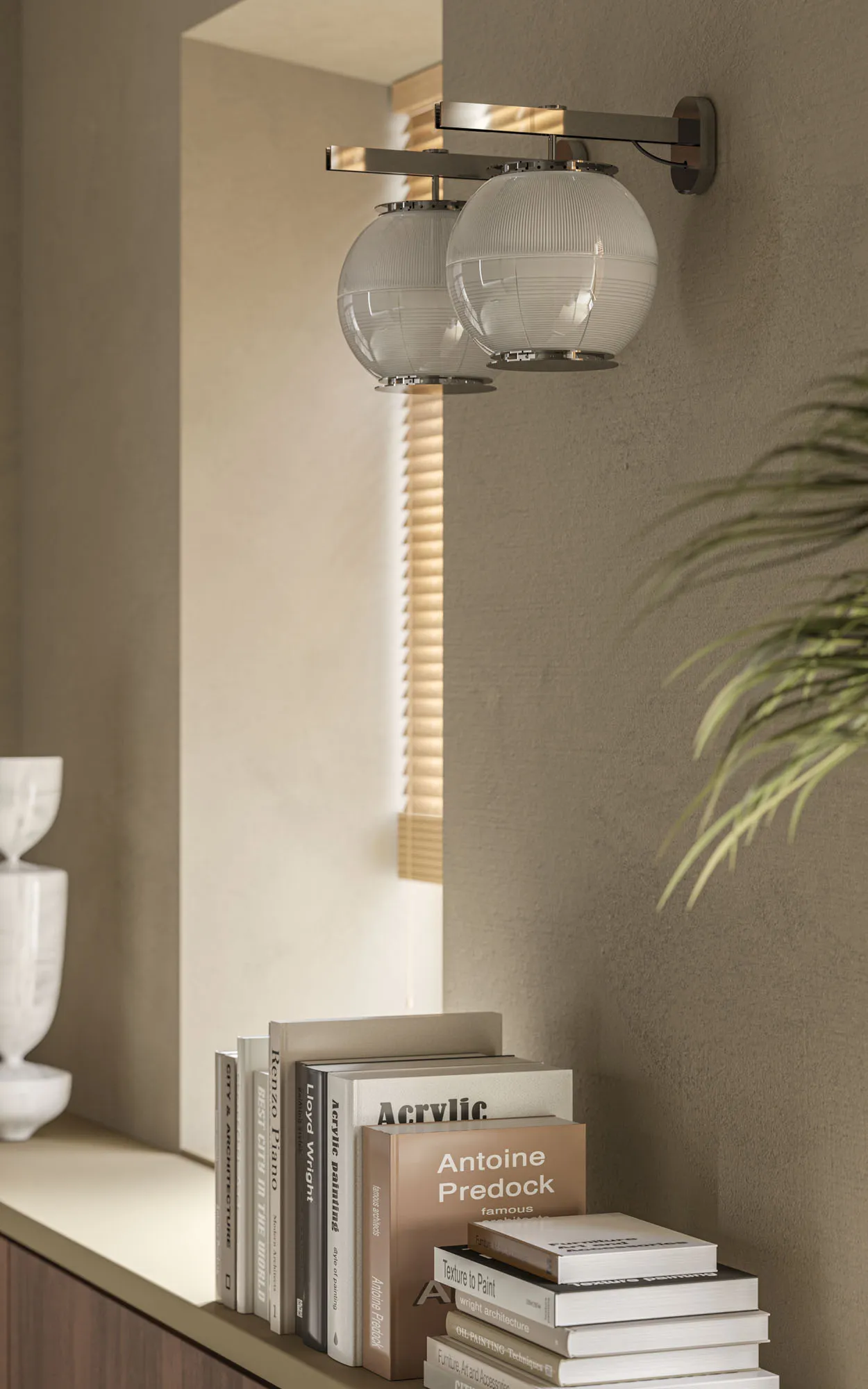 Doppio Vetro Applique by Ignazio Gardella shown in context, image 1