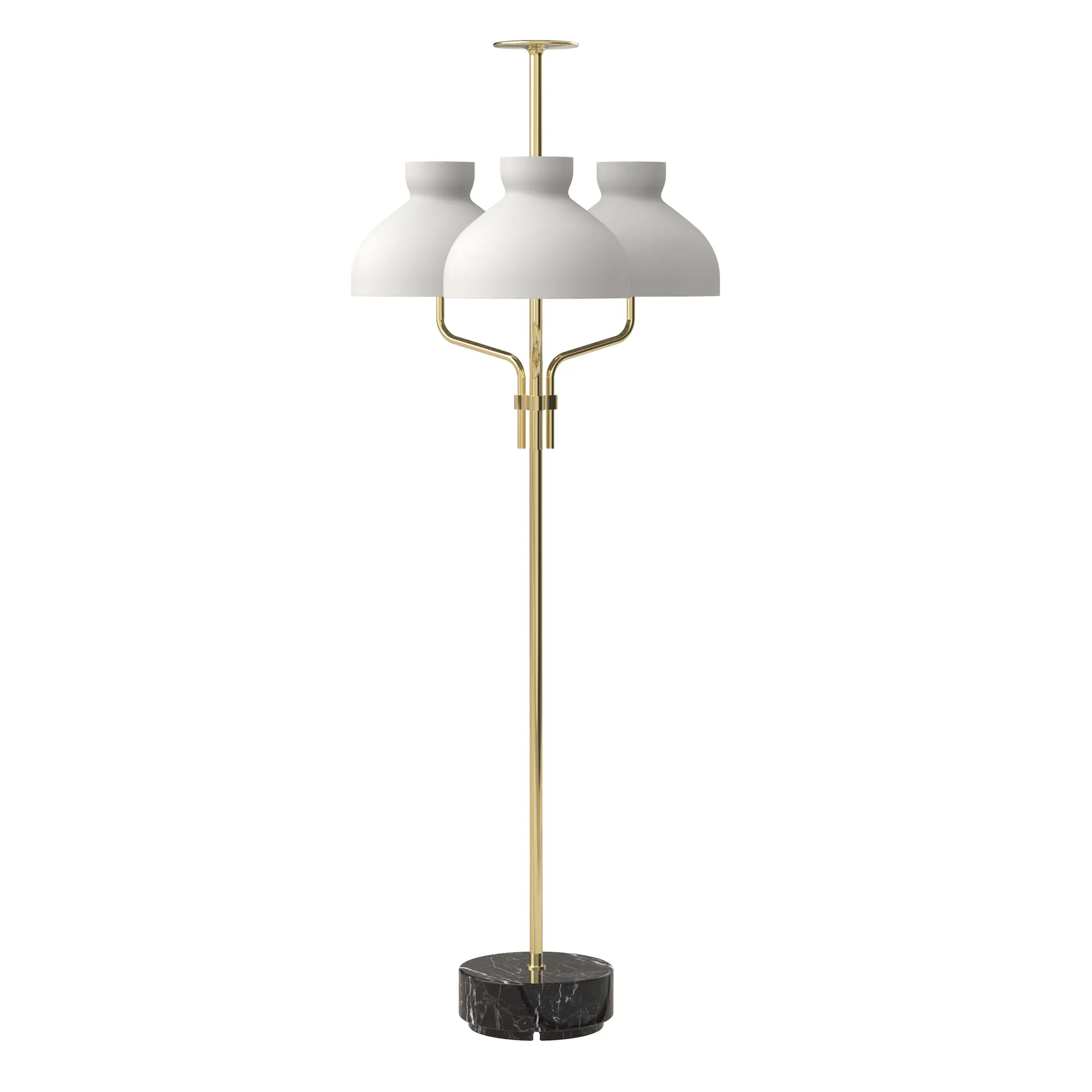 Arenzano Tre Fiamme in Marquinia Marble / Brass / White glass, code TAR400-1609