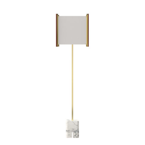 TPS410-0915 Cubo / Brass / Carrara marble